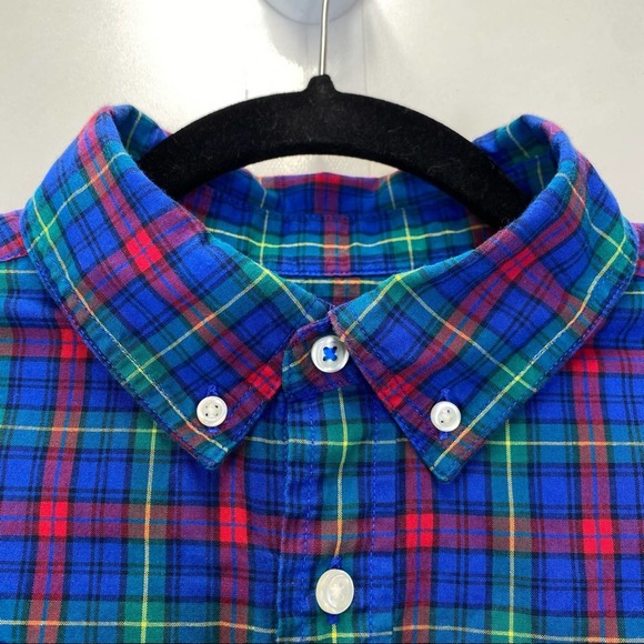 Lands End Plaid Button Down Long Sleeve Shirt - Picture 5 of 10